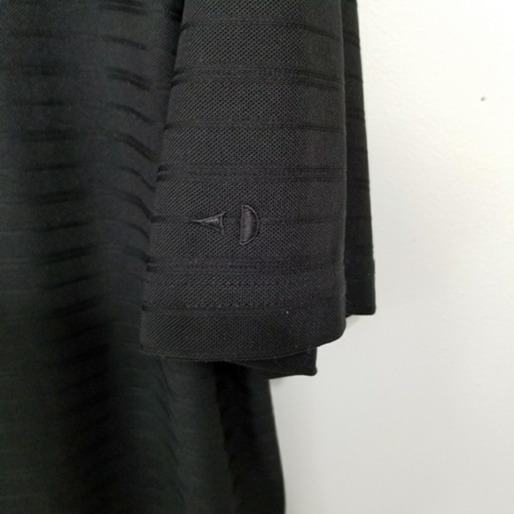 Grand Slam Men's Black Textured Golf Shirt - Picture 4 of 5